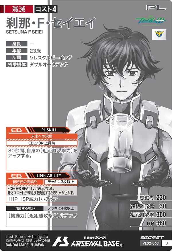 刹那・F・セイエイ（VE02-063）［U / SECRET］