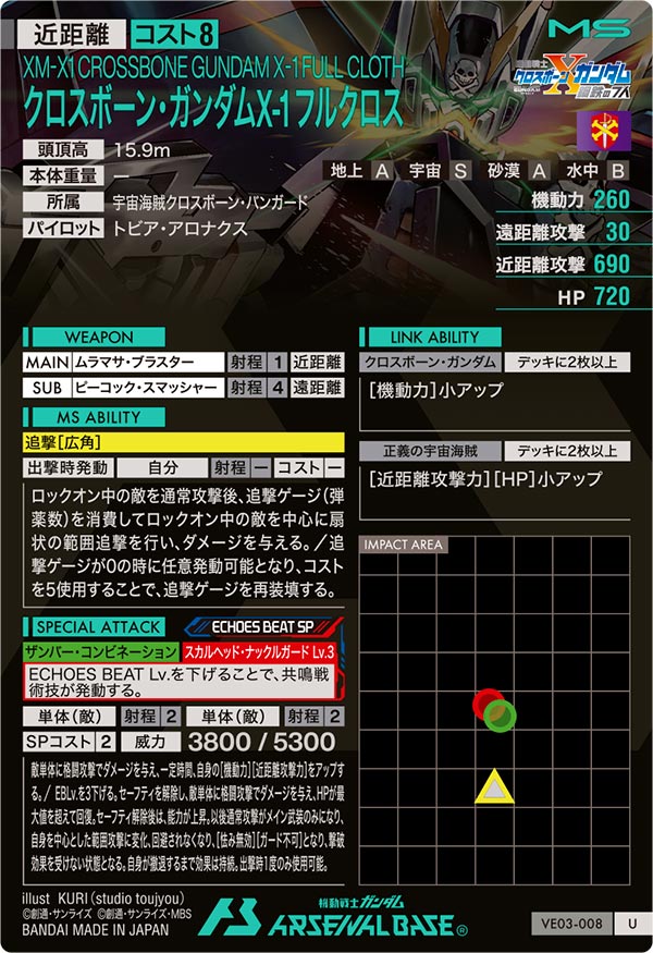 クロスボーン・ガンダムX-1 フルクロス（VE03-008）［U］