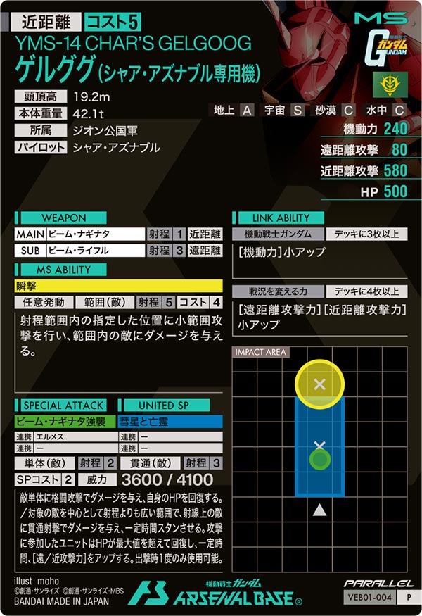 ゲルググ（シャア・アズナブル専用機）（VEB01-004）［P / PARALLEL］