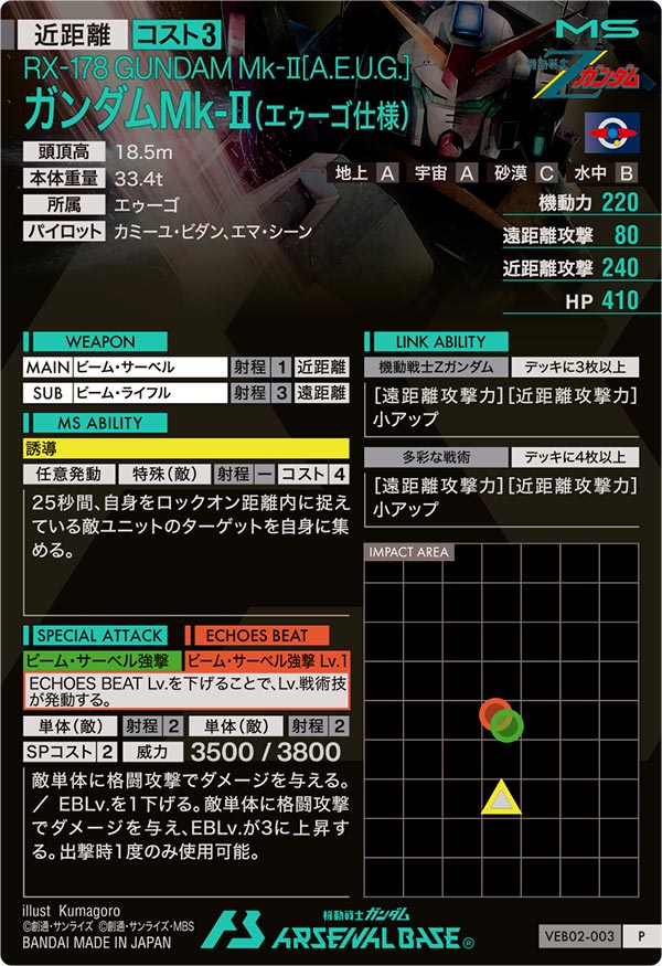 ガンダムMk-Ⅱ（エゥーゴ仕様）（VEB02-003）［P］