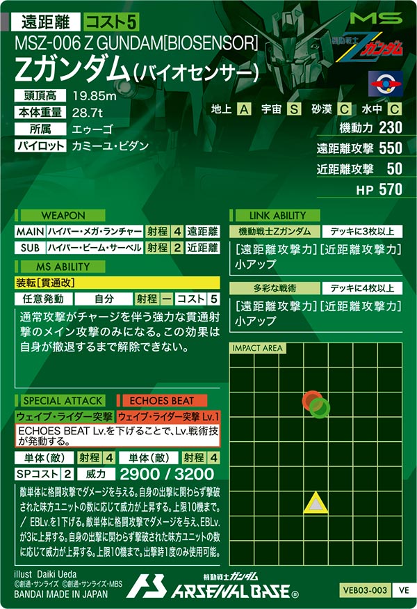 Zガンダム（バイオセンサー）（VEB03-003）［VE］