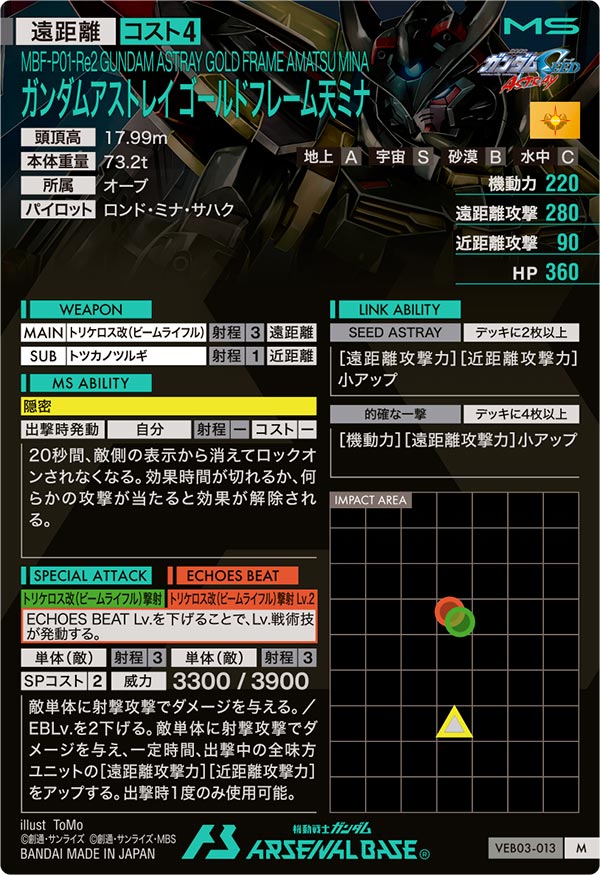 ガンダムアストレイ ゴールドフレーム天ミナ（VEB03-013）［M］