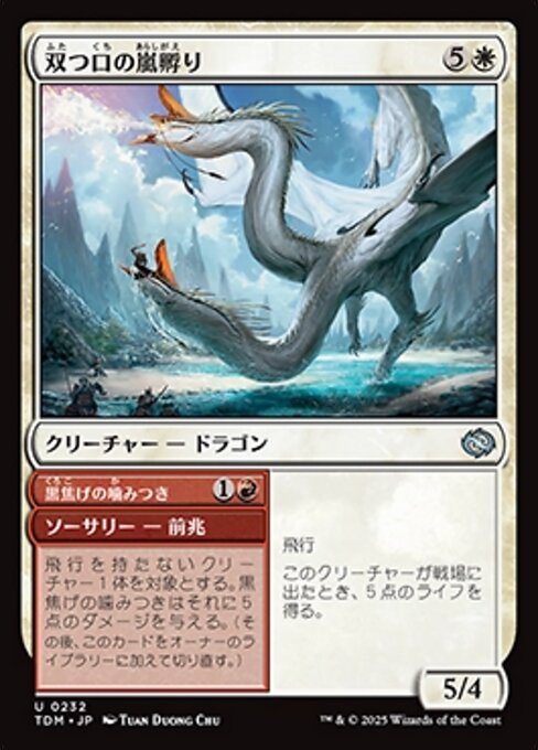 Twinmaw Stormbrood // Charring Bite（TDM 232・フォイル・日本語）