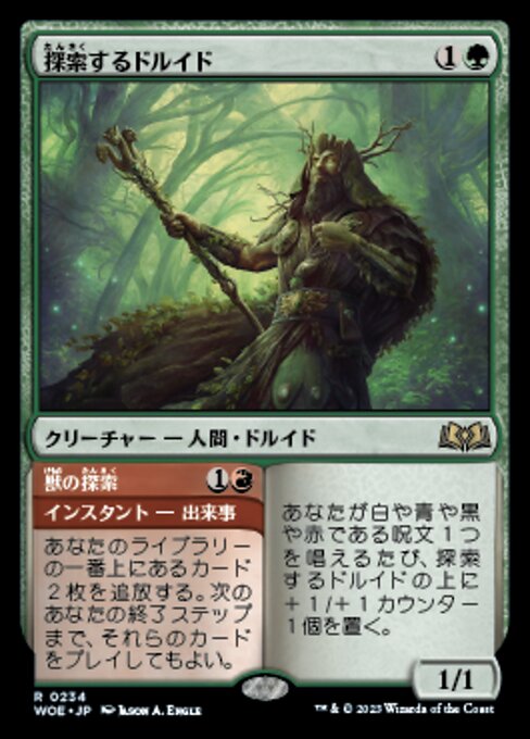 Questing Druid // Seek the Beast（WOE 234・通常・日本語）