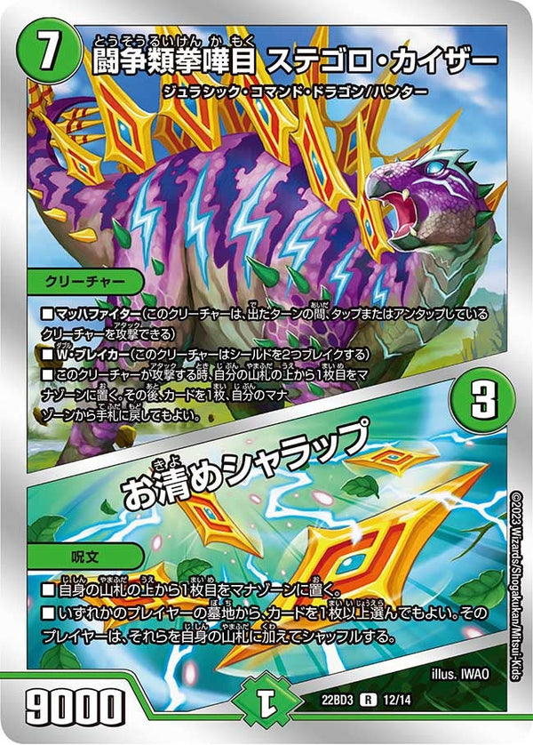 闘争類拳嘩目 ステゴロ・カイザー / お清めシャラップ（DM22BD3 12/14）［R］