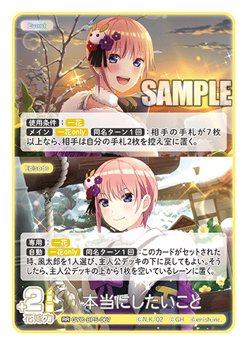 本当にしたいこと（GYC-BP5-067）［RR］