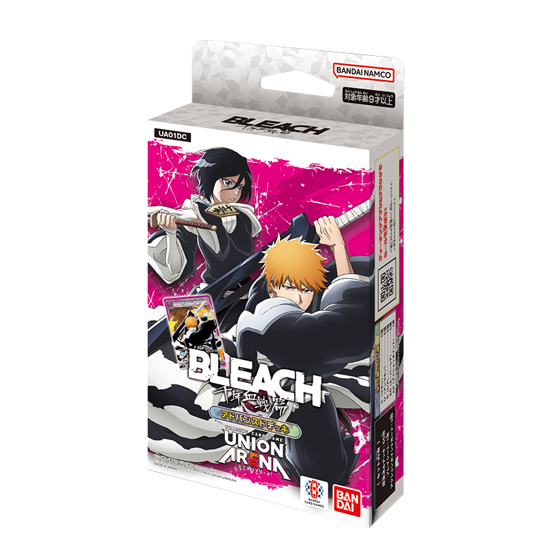 アドバンスドデッキ BLEACH 千年血戦篇（公式参考画像、商品単位：1デッキ（50枚デッキ・APカード3枚・プレイシート1枚））